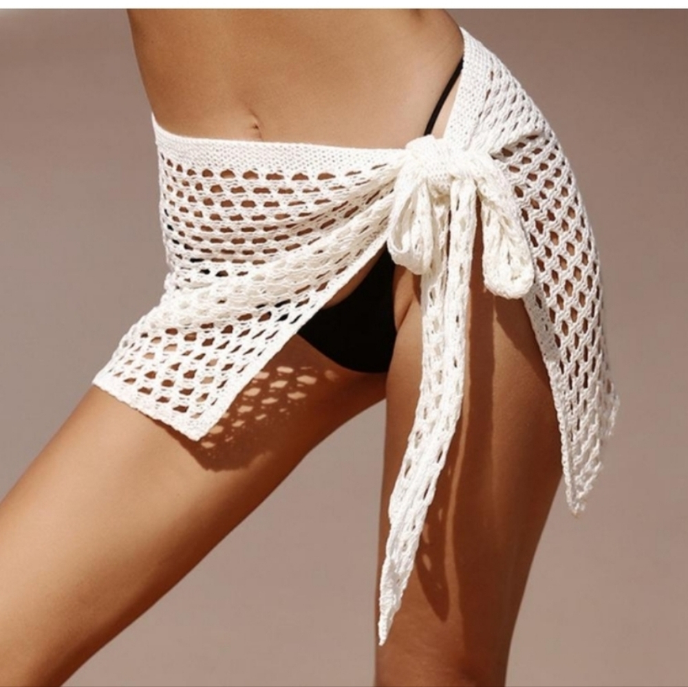 Mini Crochet Sarong Beach Cover Up